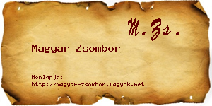 Magyar Zsombor névjegykártya