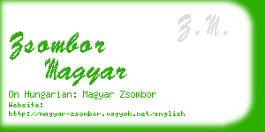 zsombor magyar business card